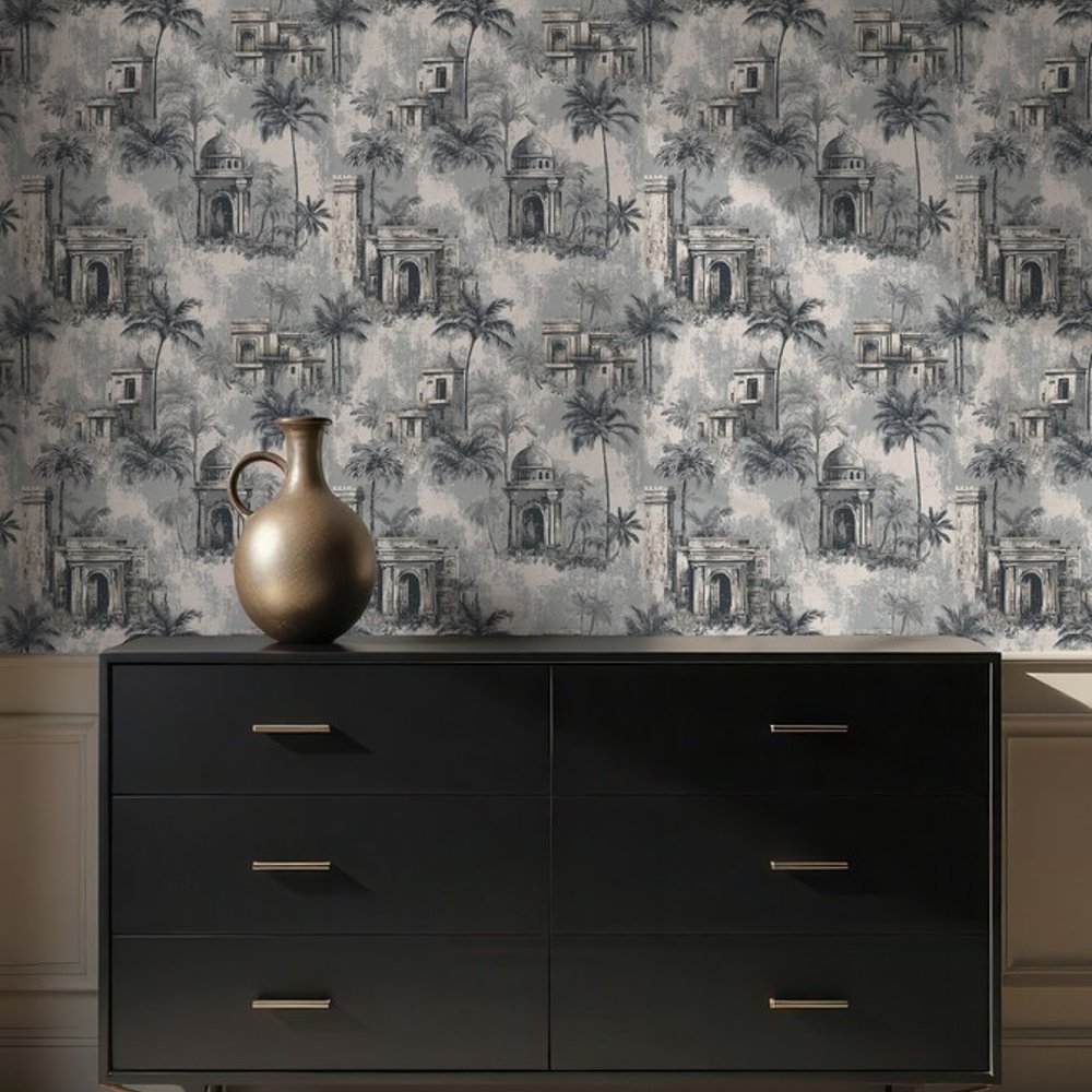 Jeremia Grey - Papiers peints - Gris - Salon - Arbre - September - Intissé