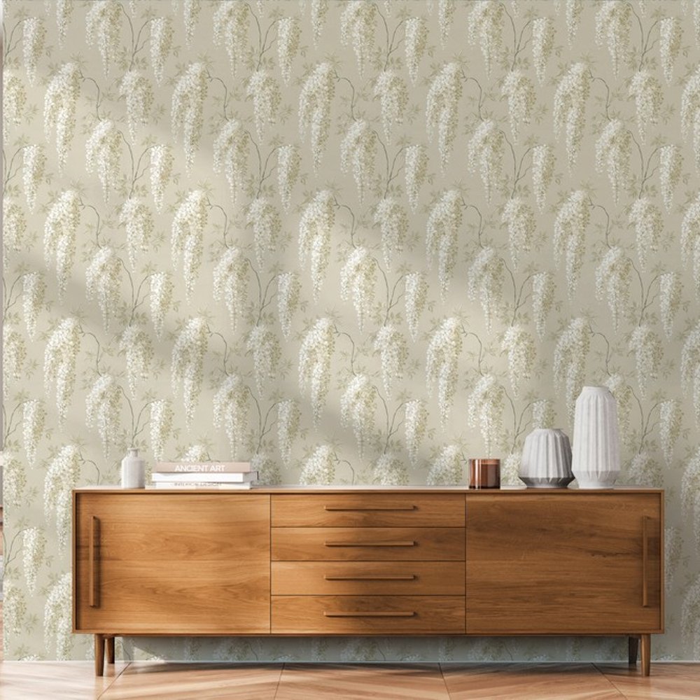 Sophie Green - Wallpaper - Green - Hallway - Floral - September - Non-Woven