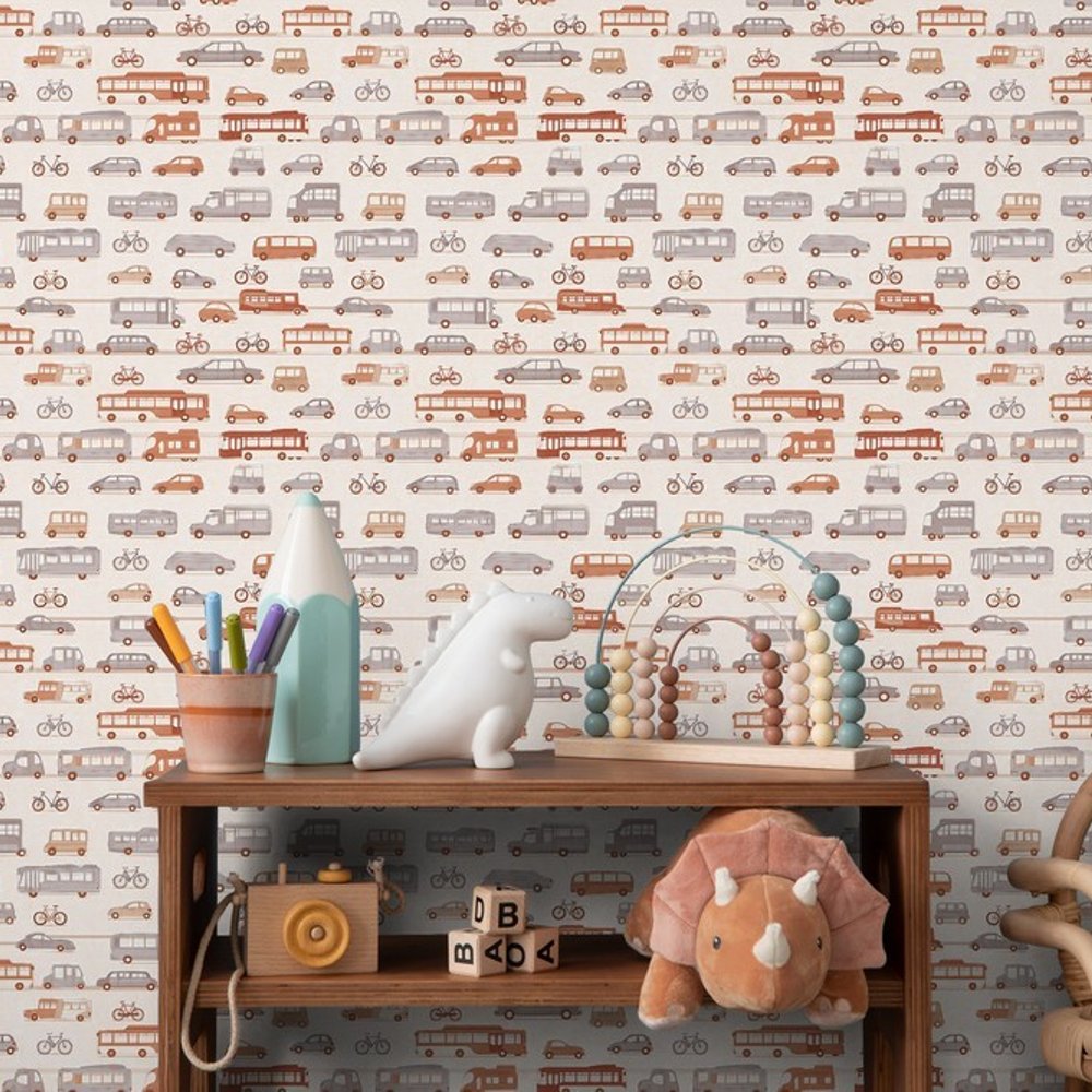Andy Beige - Tapet - Beige - Børneværelse - Andre mønstre - Wallpassion Kids - Non-Woven