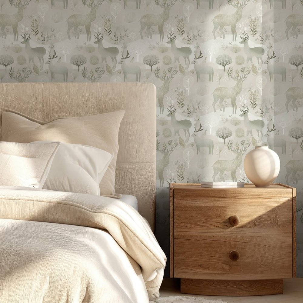 Raymond Green - Wallpaper - Green - Bedroom - Animal - September - Non-Woven