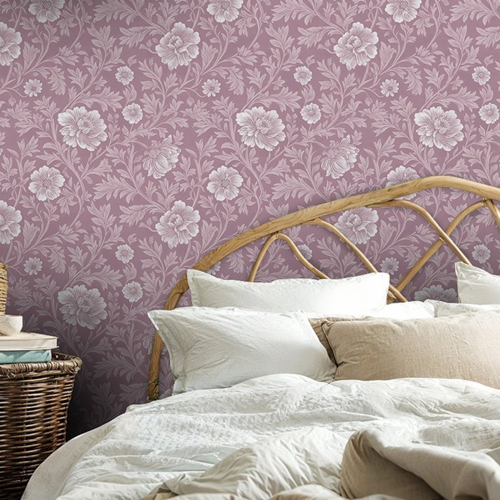 Chantelle Pink - Papiers peints - Rose - Cuisine - Floral - Scandza - Intissé